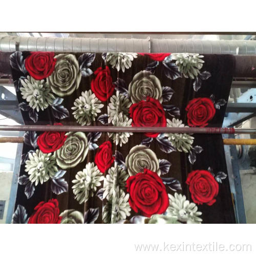 soft red black big flower designs flannel blanket